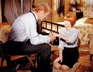 Caine Prints: ALFIE, from left: Michael Caine, Jane Asher, 1966