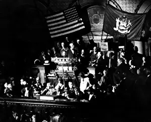 Governor Prints: Alfred E. Smith makes an acceptance speech