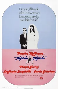 Bride And Groom Prints: ALFREDO, ALFREDO, US poster art, from left: Dustin Hoffman, Stefania Sandrelli, 1972