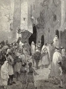 Childish Prints: Algeria (1887). Algiers. Domesticated lion