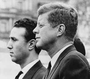 Profiles Prints: Algerian premier Ahmed Ben Bella is welcomed to the White House by President John Kennedy