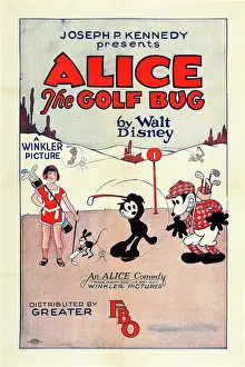 Disney Prints: ALICE THE GOLF BUG, left: Virginia Davis on U.S. poster art, 1927