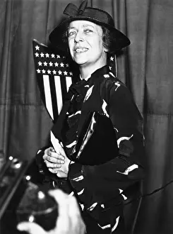 Longworth Prints: Alice Roosevelt Longworth, smiling for photographers in 1946