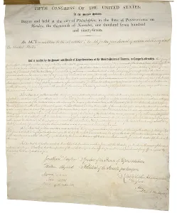 Freedom Of Speech Prints: Alien and Sedition Acts of 1798. Handwritten document dated July 6 1798. Page 2 of 2