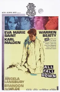 Love Triangle Prints: ALL FALL DOWN, US poster art, from top: Eva Marie Saint, Warren Beatty, 1962