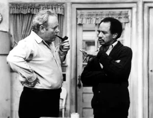 Hemsley Prints: ALL IN THE FAMILY, from left: Carroll O'Connor, Sherman Hemsley, 1971-79
