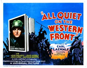 Silhouette Prints: ALL QUIET ON THE WESTERN FRONT, Lew Ayres, 1930