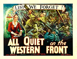 Sitting In Chair Prints: ALL QUIET ON THE WESTERN FRONT, poster art, 1930