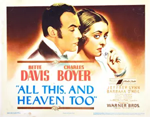 ALL THIS, AND HEAVEN TOO, Charles Boyer, Bette Davis, 1940