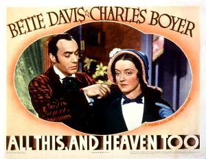 Coat Prints: ALL THIS, AND HEAVEN TOO, Charles Boyer, Bette Davis, 1940