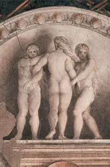 Allegri Antonio known as Correggio, Frescoes in the Camera della Badessa at the Convent of St Paolo in Parma, 1519, 16th Century, fresco, Italy, Emilia Romagna, Parma