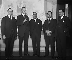 Lcgr1409 Prints: Allen Welsh Dulles (2nd from left) as chief of the Near East division of the Department of State