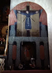 Folk Art Prints: Side altar in the church dedicated to San Lorenzo and San Felipe de Jesus