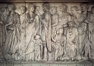 Antique Prints: Altar of Peace of Augustus. 13 BC