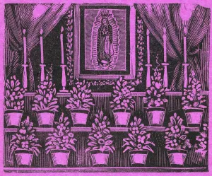Purple Prints: Altar of The Virgin of Guadalupe, by Antonio Vanegas Arroyo, circa 1910