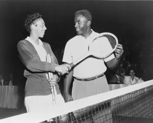 Tennis Prints: Althea Gibson (1927-2003) and Jackie Robinson (1919-1972)