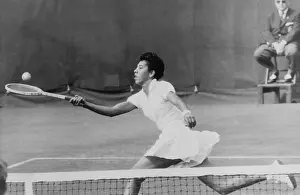 Forest Hills Prints: Althea Gibson, playing tennis at Forest Hills, NYC in 1957