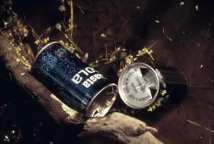 Environment Prints: Aluminum soda cans litter the Oregon landscape even after the state established a 5-cent deposit on the recyclable cans