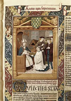 Ambrose Prints: AMBROSE, Saint (339-397). Doctor of the Church and archbishop of Milan