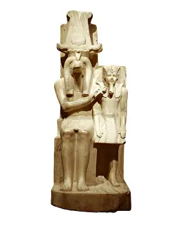 Ancient Egyptian Religion Prints: Amenhotep III and God Sobek. s