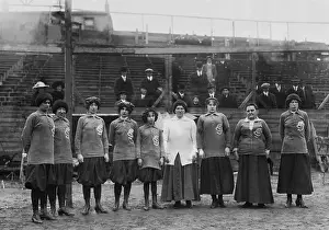 Players Prints: America girls soccer team in the New York City area, c. 1910-1915