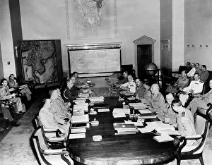 General Prints: American and British members of the joint and combimed Chiefs of Staff at a meeting in Washington