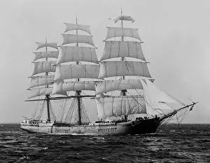 Travel Prints: American clipper ship St. David in 1906