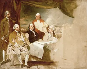 Drapery Prints: American Commissioners of the Preliminary Peace Agreement with Great Britain