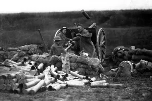 Anonymous Group Portraits Prints: American Field Artillery on the Lorraine front in Beaumont