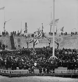 Anderson Prints: American flag flies over Fort Sumter at the end of the US Civil War
