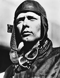 Aviator Cap Prints: American pilot Charles Lindbergh