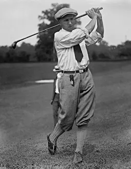 Course Prints: American professional golfer Leo Harvey Diegel in 1921
