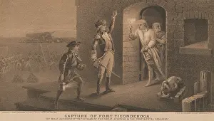 Lcgr1904 Prints: American Revolution, Capture of Fort Ticonderoga by Green Mountain Boys led by Ethan Allen and Benedict Arnold