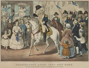 Parade Prints: American Revolution. Evacuation Day and Washington's Triumphal Entry in New York City