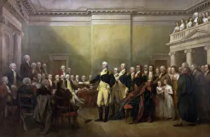 Epaulets Prints: American Revolution. General George Washington Resigning His Commission