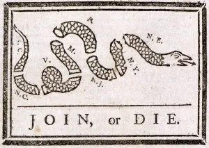 1700s Prints: The American Revolution, Join or die