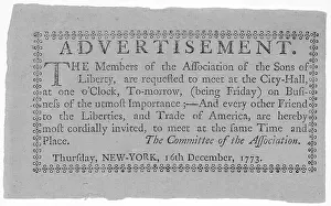 Images Dated 11th June 2012: The American Revolution. The members of the Association of the Sons of Liberty