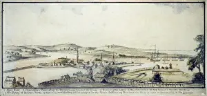 1700s Prints: The American Revolution, View from Beacon Hill