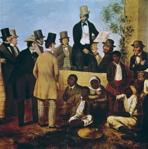 Slavery Prints: American Slave Market, 1852. Work by Taylor