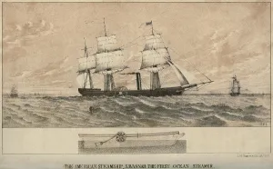 Speed Prints: The American steamer SAVANNAH was the first steamship to cross the Atlantic Ocean in 1819