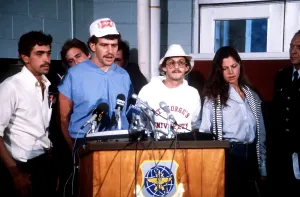 Scrubs Prints: American students speak to the media after their evacuation from Grenada