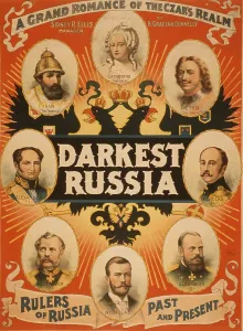 Czars Prints: American theatrical poster with portraits of Russian royal rulers: Ivan the Terrible