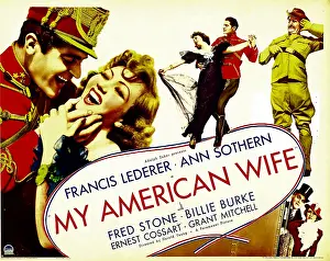 Francis Prints: MY AMERICAN WIFE, from left: Francis Lederer, Ann Sothern, 1936