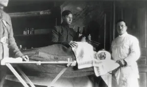 Bandages Prints: American WW1 Soldier with a head wound in U