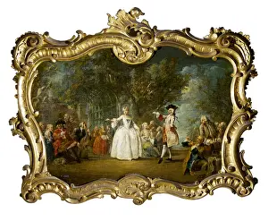 Old Regime Prints: AMIGONI, Jacopo (1682-1752). Party in a garden