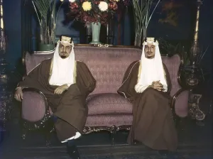 December Prints: Amir Khalid right and Amir Faisal sons of King Ibn Saud of Saudi Arabia