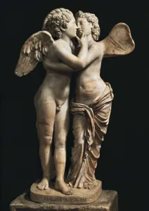 Amor and Psyche. 1st c. Hellenistic art. Sculpture on marble. ITALY. Florence. Galleria degli Uffizi (Uffizi Gallery). AISA/Everett Collection**US SALES ONLY**