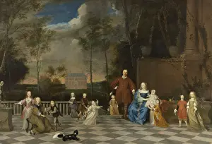 1650s Prints: Amsterdam Merchant Jeremias van Collen with his Wife and their Twelve Children