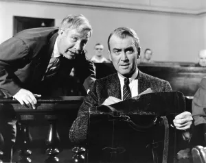 Courtroom Prints: ANATOMY OF A MURDER, from left: Arthur O'Connell, James Stewart, 1959