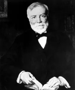 Businessman Prints: Andrew Carnegie (1835-1919), portrait by Luis Mora